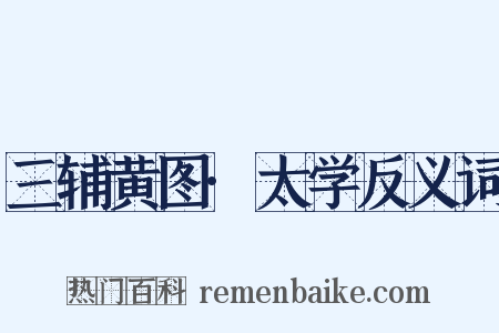 三辅黄图·太学反义词是什么意思的图片
